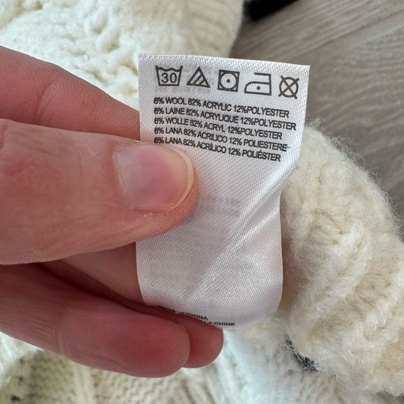 MAEVE ANTHROPOLOGIE Bow Ribbon Tie Sweater Vest in Ivory One Size NWT - Picture 8 of 9